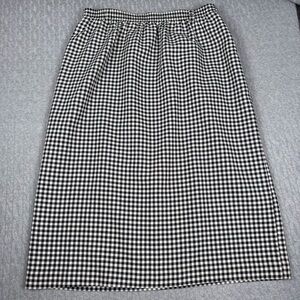 Orvis Classic Black and Cream Checkered Skirt L